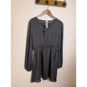 Sadie & Sage Women’s Light Weight Long Sleeve Mini Dress Dark Grey Sz XL